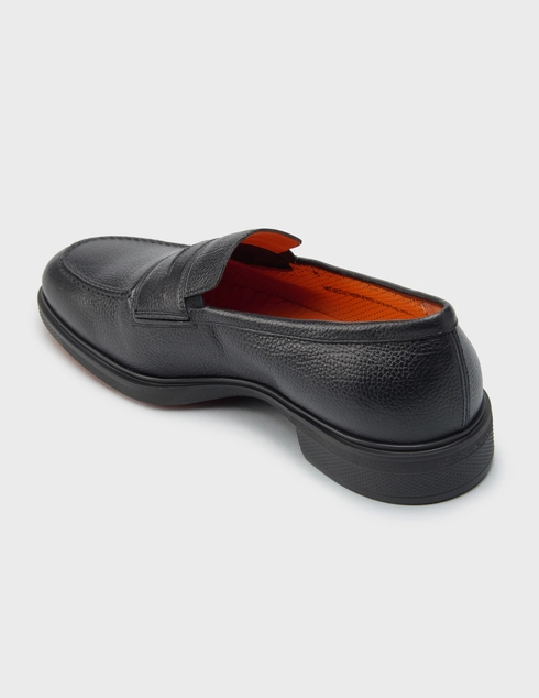 мужские черные Лоферы Santoni 18964_black - фото-2