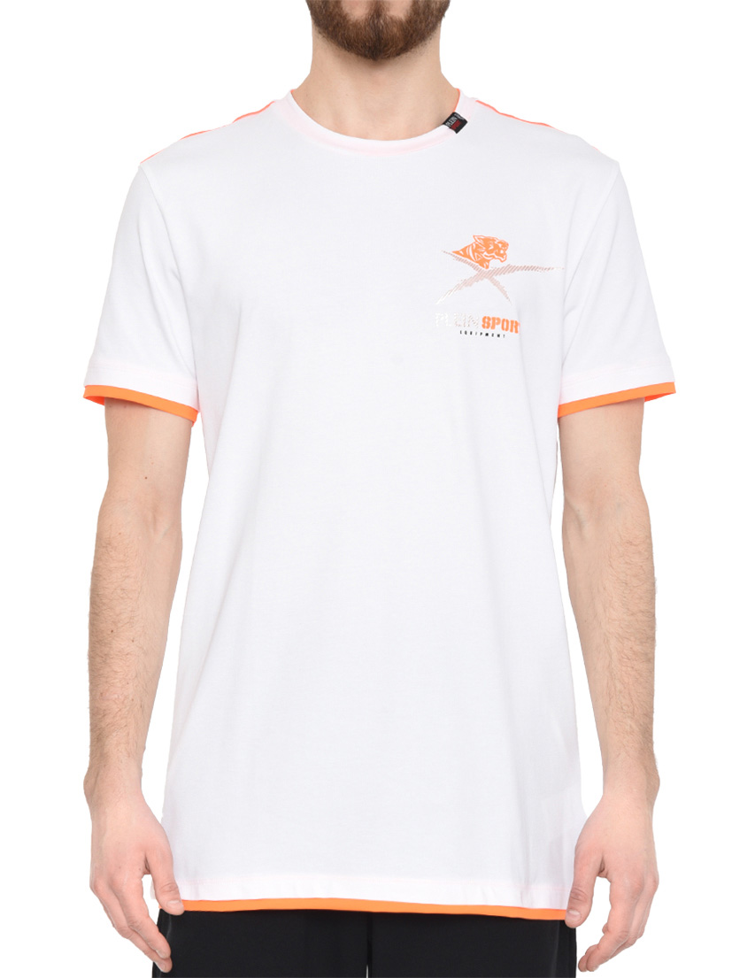 Мужская футболка PLEIN SPORT 2071-orange_white