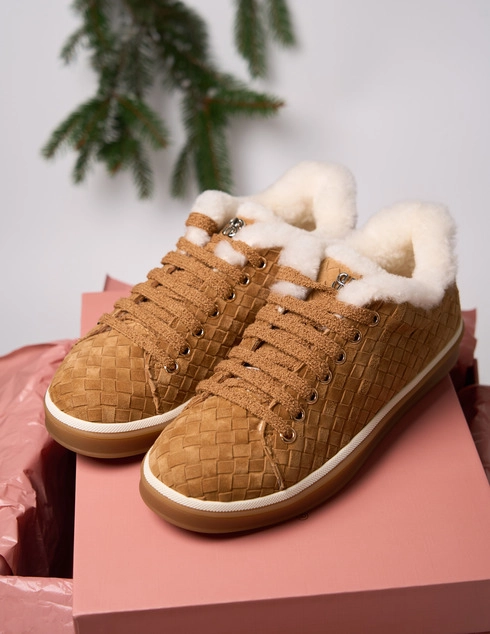 женские коричневые замшевые Кеды Helena Soretti AGR-DIXI FW2704/94 - фото-5