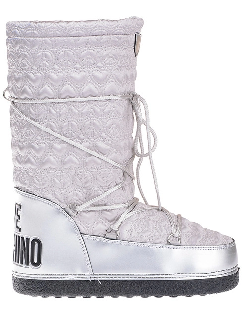 женские серебряные Сапоги Love Moschino AGR-24162_silver - фото-2