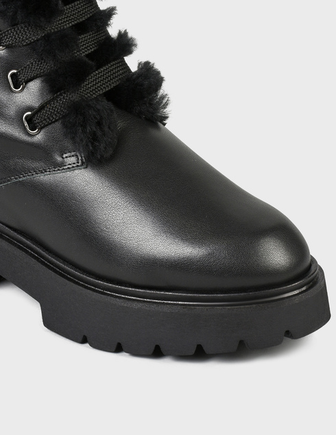 женские черные кожаные Ботинки Repo 16434-black - фото-5