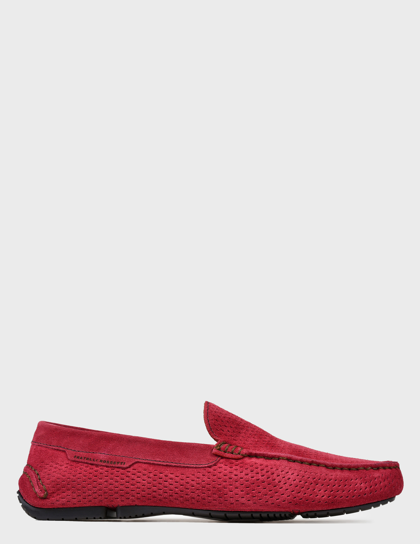 мужские красные замшевые Мокасины Fratelli Rossetti S28140-24262-red - фото-5