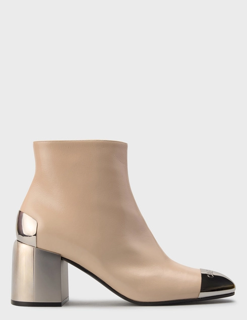женские бежевые кожаные Ботильоны Casadei 124_beige - фото-5