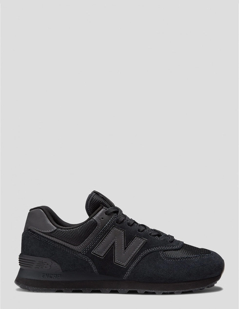 мужские черные замшевые Кроссовки New Balance ML574EVE-black - фото-5