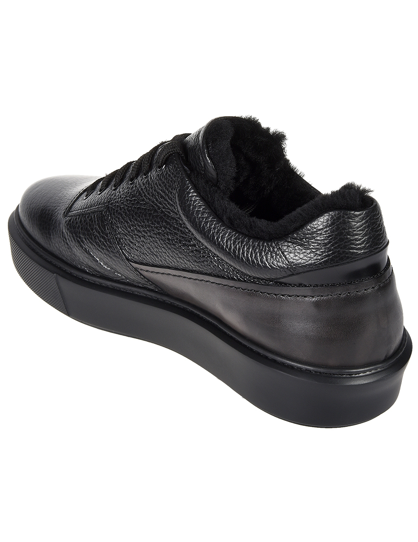 мужские черные Кроссовки Giampiero Nicola 166104-black - фото-2