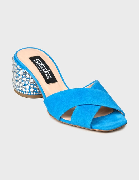 голубые Мюли Sebastian 8016-CAMMEDITERRAN-blue