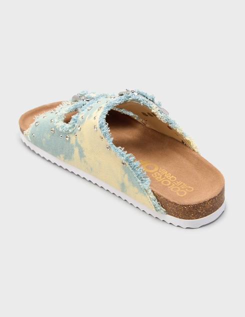 женские голубые Шлепанцы Colors Of California 406-N-jens-vanill_blue - фото-2