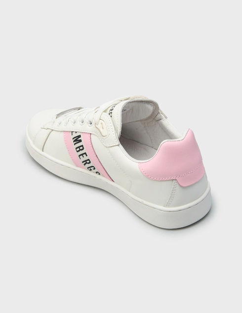 женские белые Кеды Bikkembergs 30601-K-roza-logo_white - фото-2
