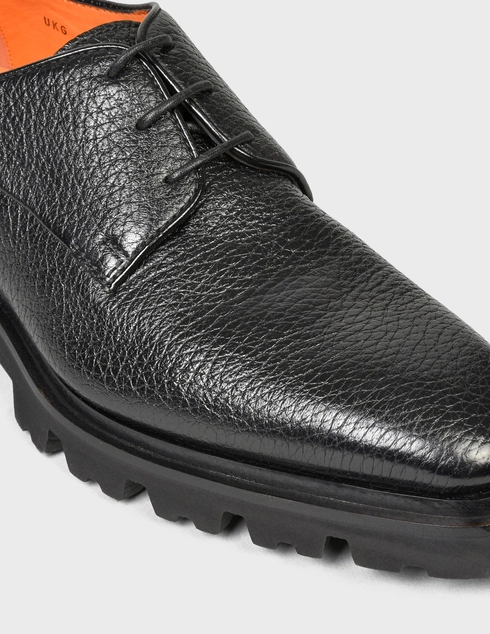 мужские черные кожаные Дерби Santoni Sant-AW21-MCLG17803SM3EABMN01-black - фото-5