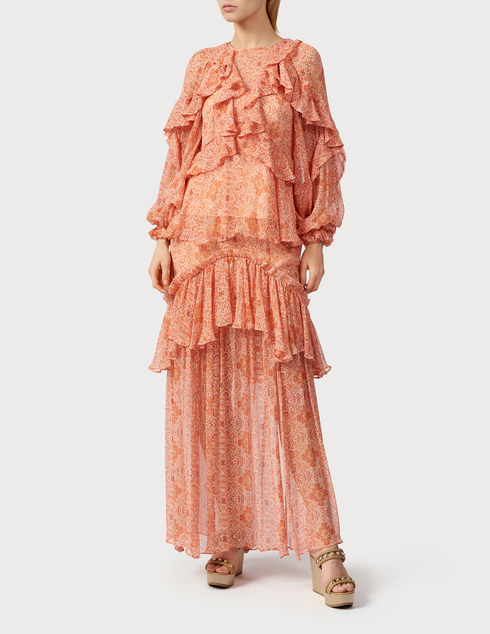 Thurley TH-SS19-TO1592-MARMARA-BLOUSE-coral фото-4