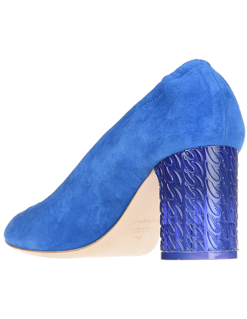 женские голубые Туфли Casadei 556-blue - фото-2