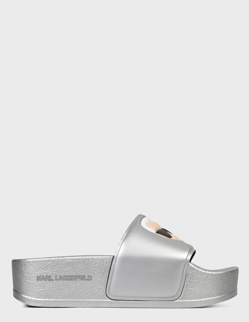 женские серебряные Шлепанцы Karl Lagerfeld 80805-silver - фото-6