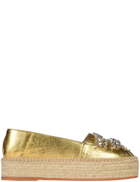 женские золотые кожаные Эспадрильи Sebastian S7313_gold - фото-5