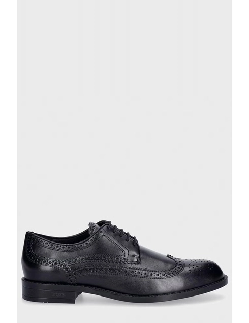 мужские черные кожаные Броги Boss HUGO_BOSS_11860 - фото-5