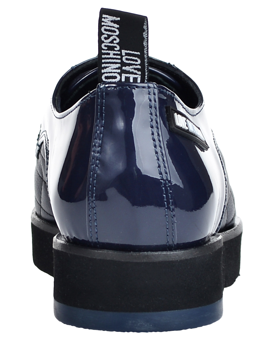 женские синие Дерби Love Moschino AGR-10243_blue - фото-2