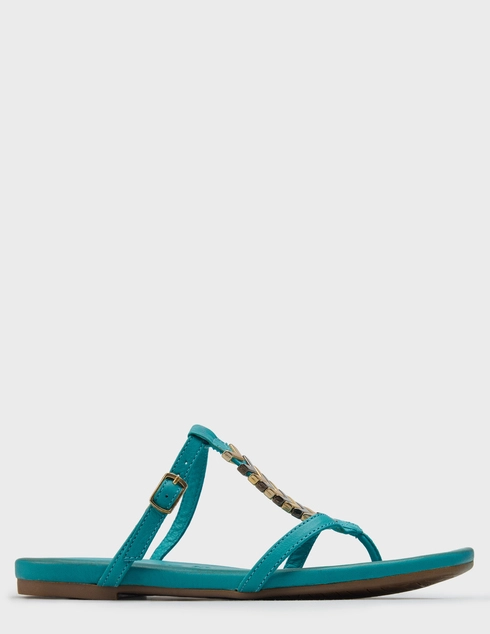 женские бирюзовые кожаные Шлепанцы Tamaris 1-27130-34_turqouise - фото-5
