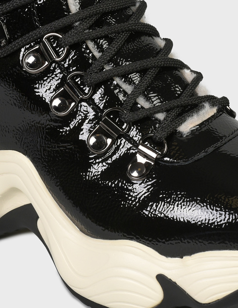 женские черные лакированные Ботинки Emporio Armani AGR-051-031-black - фото-5