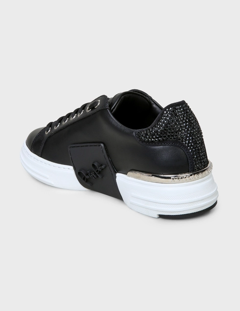 женские черные Кроссовки Philipp Plein 1925-black - фото-2