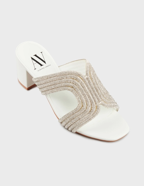 белые Шлепанцы Albano 6826-R-strass_white