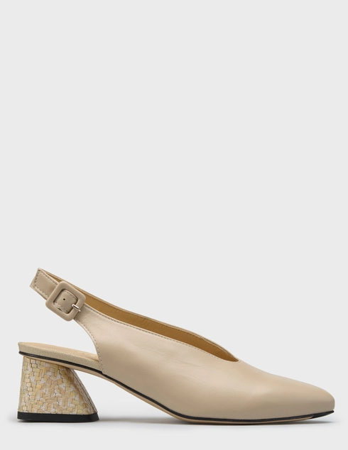 женские бежевые кожаные Босоножки Brunate 50795_beige - фото-5