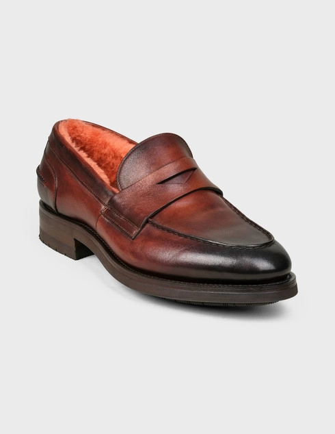 коричневые Лоферы Santoni Sant-MCCO15242UL1AGTNT62-brown