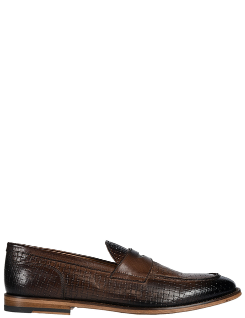 мужские коричневые кожаные Лоферы Doucal'S 1058_brown - фото-5