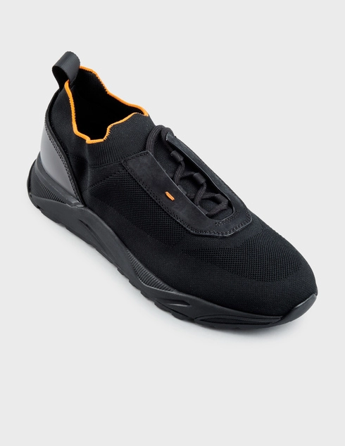 черные Кроссовки Santoni 21601_black