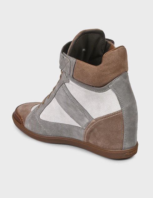 женские коричневые Сникерсы Santoni 4652-brown - фото-2