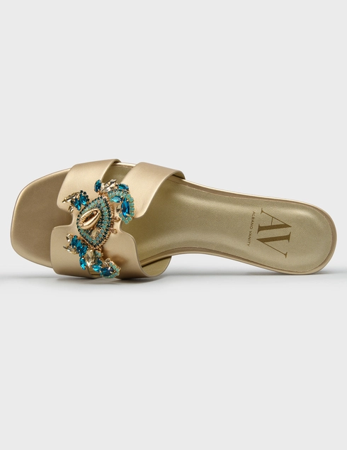 золотые женские Шлепанцы Albano 7048-gold 8755 грн