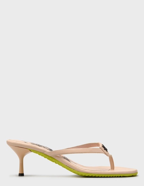 женские бежевые кожаные Шлепанцы John Richmond 30946_beige - фото-5