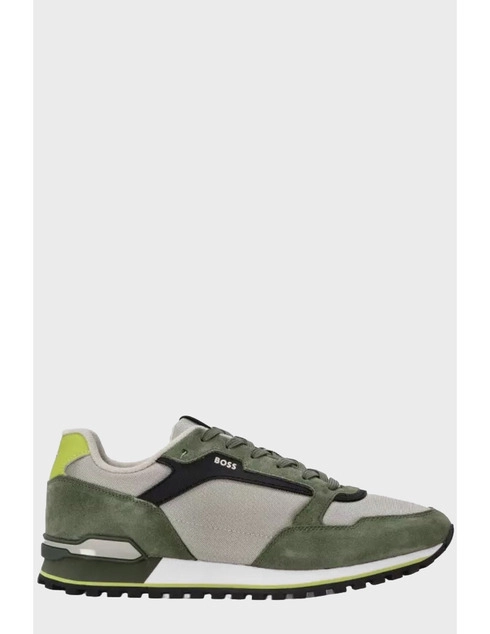 мужские зеленые текстильные Кроссовки Boss HUGO_BOSS_9623 - фото-5