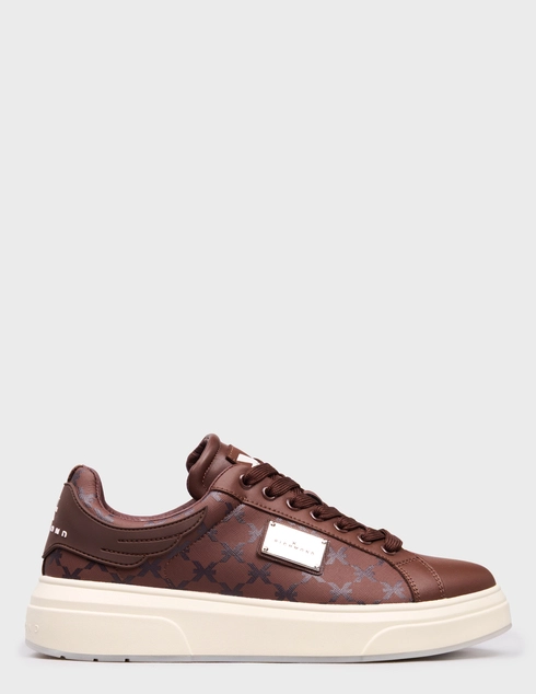 мужские коричневые кожаные Кеды John Richmond 32401-brown-logo_brown - фото-5