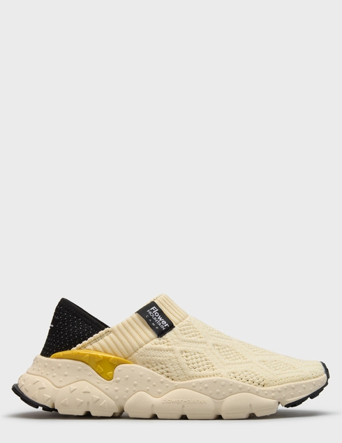 женские бежевые текстильные Кроссовки Flower Mountain 7889-Trico-str-panna_beige - фото-5