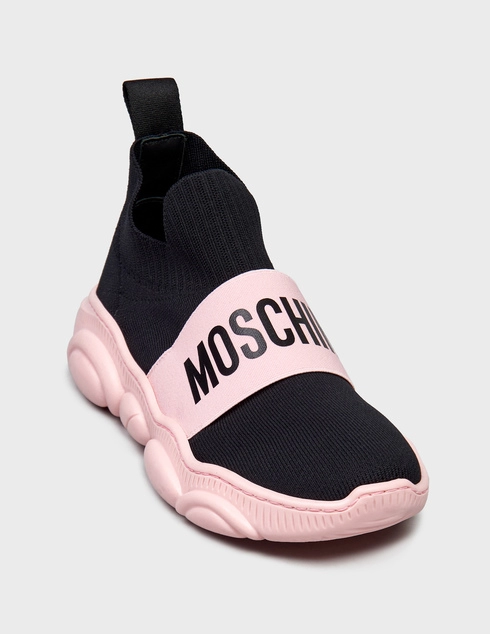 черные Кроссовки Moschino 76032-R-roza_black