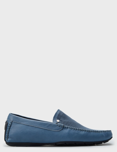 мужские голубые кожаные Мокасины Aldo Brue 10003_blue - фото-5