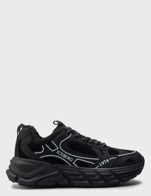 мужские черные кожаные Кроссовки Iceberg 1706-K-R-3_black - фото-5