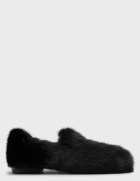 женские черные меховые Лоферы Helena Soretti SOFI FW2707/94 - фото-5