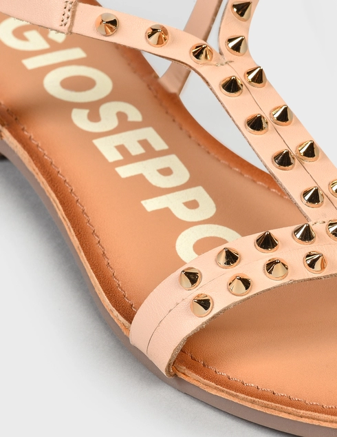 женские бежевые кожаные Сандалии Gioseppo 58588-nude-beige - фото-5