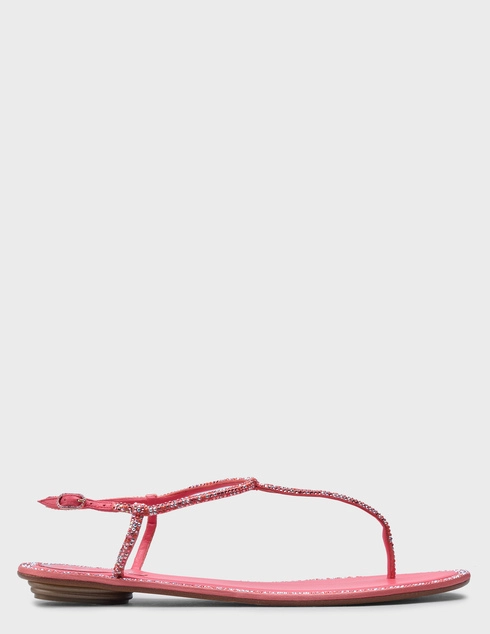женские розовые текстильные Сандалии Rene Caovilla 7587_pink - фото-5