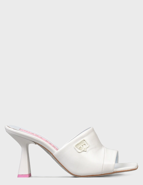 женские белые кожаные Мюли Chiara Ferragni CF2943-009_white - фото-5