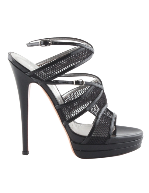 женские черные Босоножки Casadei 4180 - фото-2
