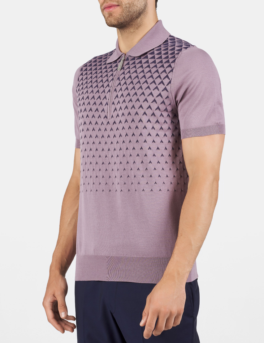 Massimo Sforza  POLO-ZIP-ROMBI_purple фото-2