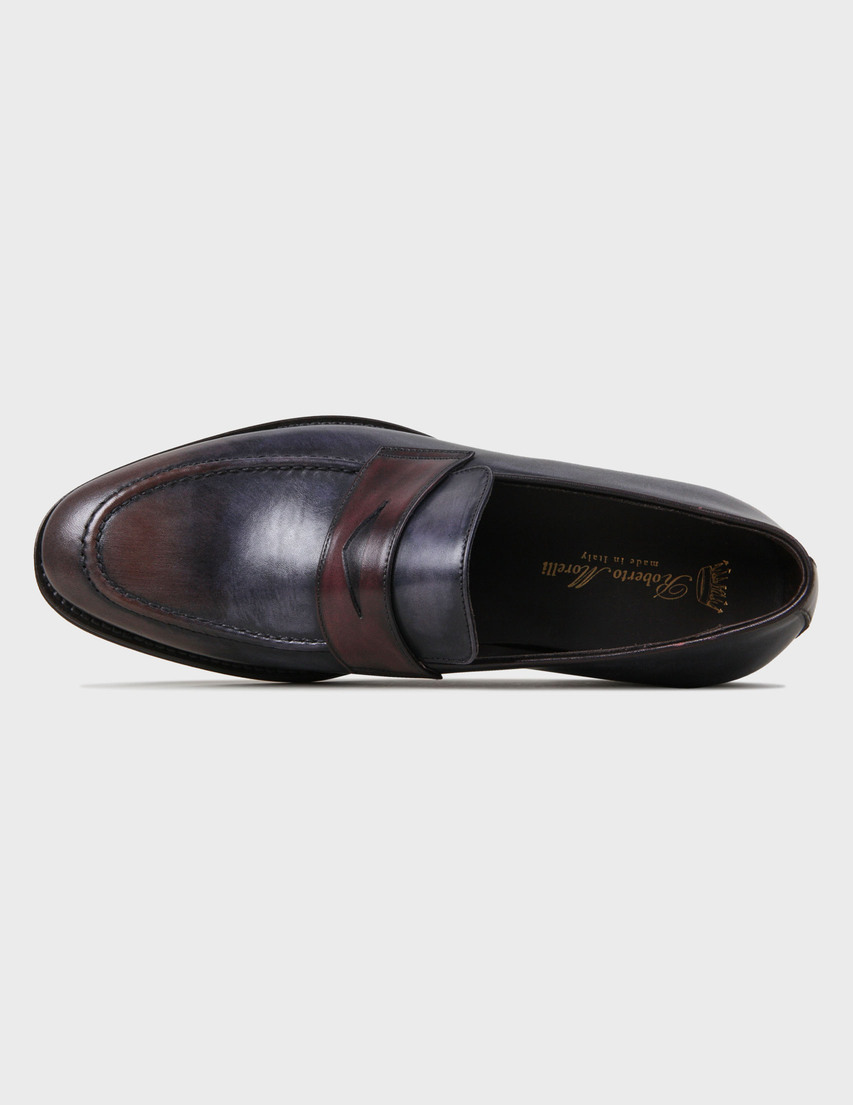 синие мужские Лоферы Roberto Morelli 4323-blue 8178 грн