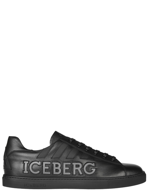 мужские черные кожаные Кеды Iceberg 744_black - фото-5