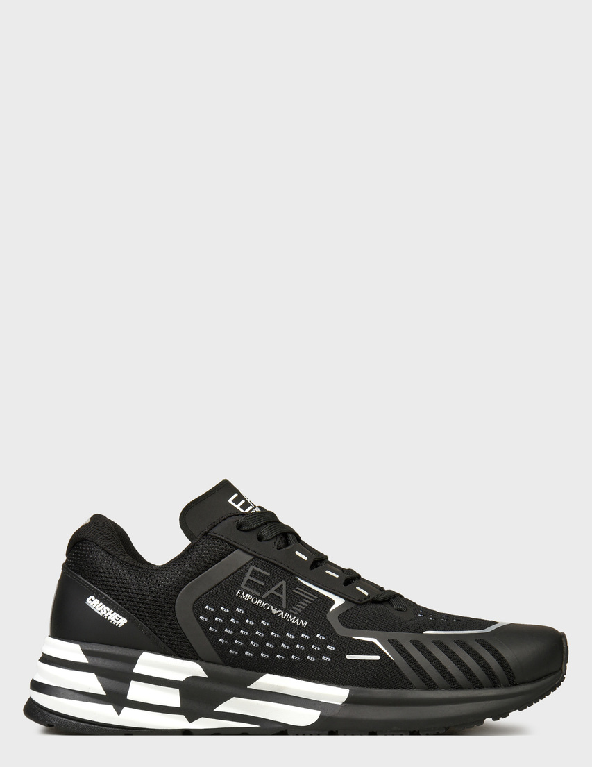 женские черные текстильные Кроссовки Ea7 Emporio Armani 094-120-black - фото-5