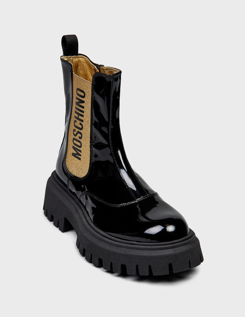 черные Ботинки Moschino 76034-gold_black