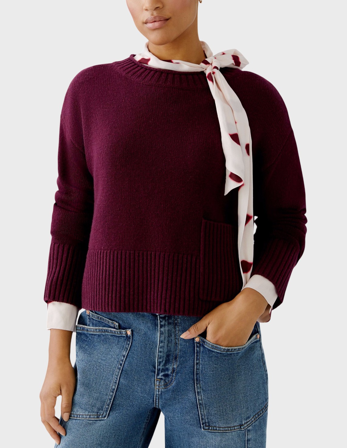 

Свитер, Бордовый