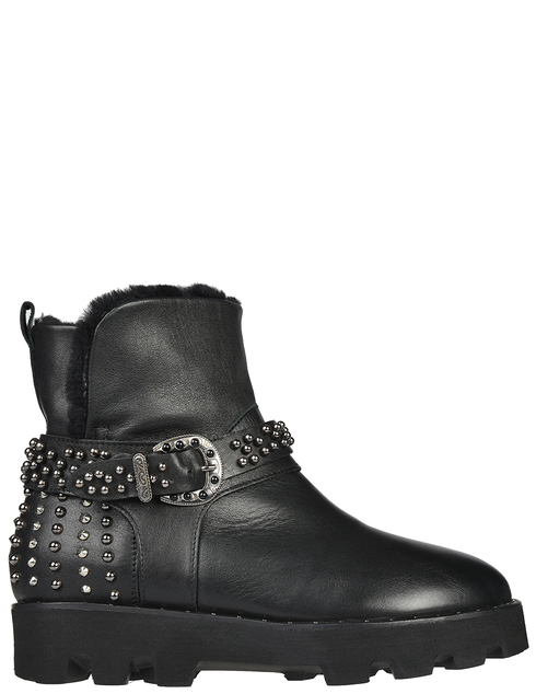 женские черные кожаные Ботинки L'Estrosa M23_black - фото-5