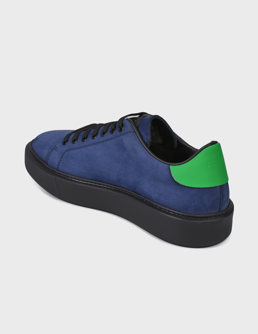 мужские синие Кеды Iceberg 1350-NB-blu-logo-blue - фото-2