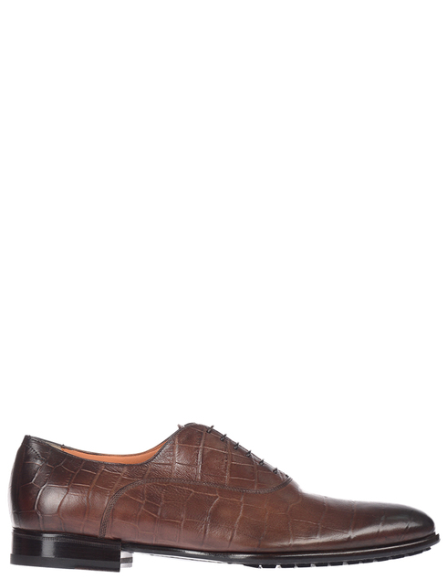 мужские коричневые кожаные Оксфорды Santoni S15470-BXOWN - фото-5
